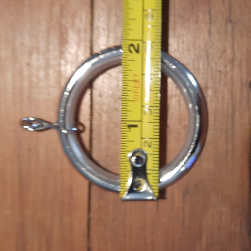 12 Silver Drapery Rings